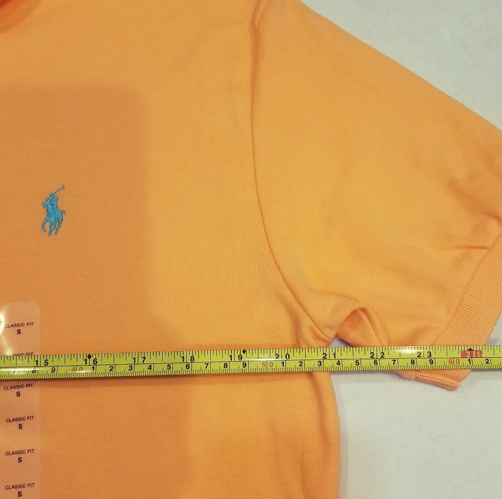Polo Ralph Lauren Cotton Polo Shirt Classic Fit Fair Orange Sz Small NWT